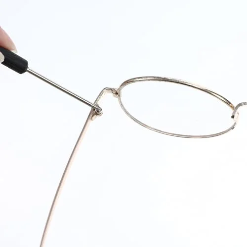 1 Pair Glasses Repair Kit with Screws Arm Replacement Sunglass Parts Arms Screw Glass Screwdriver Eyeglass Legs Temples(Golden) 2