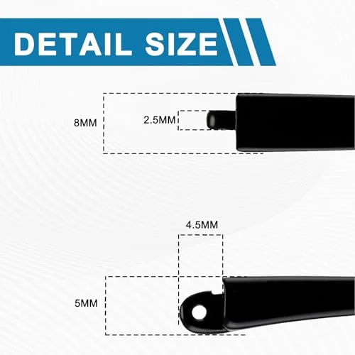 Glasses Arm Replacement Temples for Eyeglass Temple Arms Eyeglasses Parts DIY Universal Repair Kit, Easy to Replace (Matte Black) 3