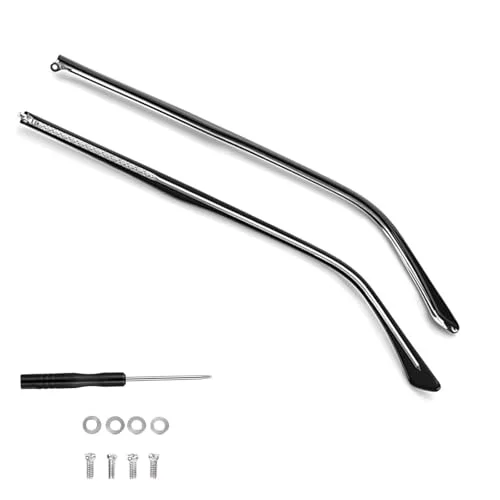 UPIONIC Glasses Replacement Temple, Eyeglass Arms Legs, Glasses Repair Kit Universal Eyeglasses Replacement with Screws(black)